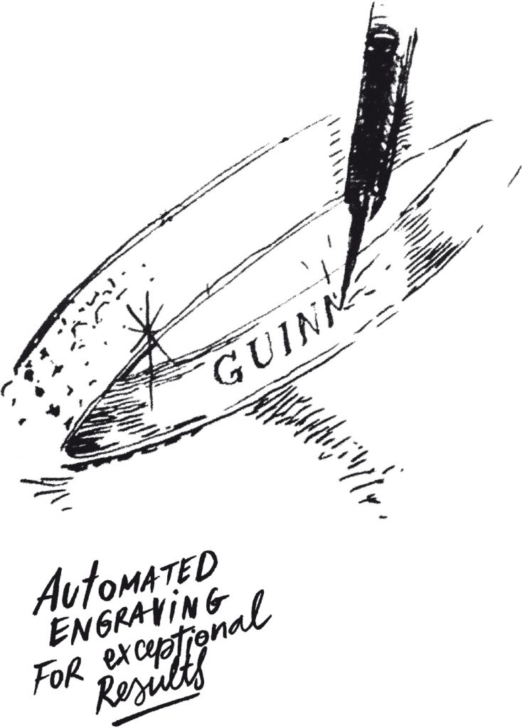 an illustration of the engraving of Guinnot