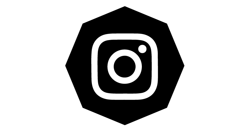 Instagram logo in black and white